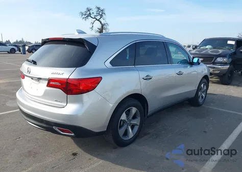 2014 Acura Mdx из США, поврежденный, VIN 5FRYD4H29EB025376